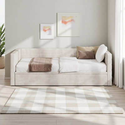 Upholstered Daybeds with Trundle, Twin-to-King Convertible Daybed