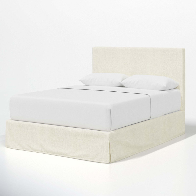Lit tapissier Verona, Double, Tweed Sustain® toile Milsap
