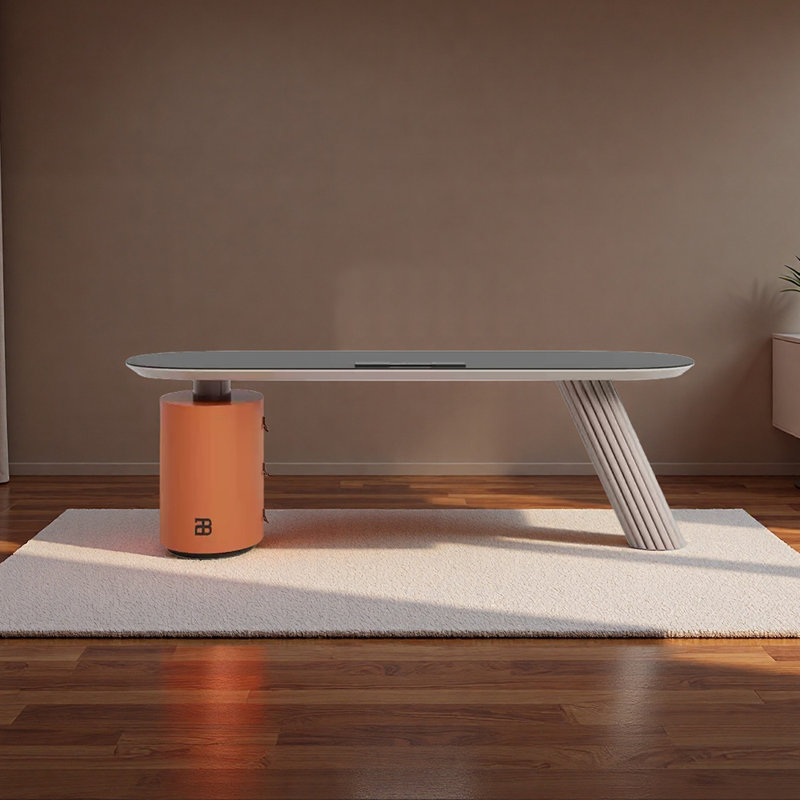 Sonawane, H 29,53 po x l 70,87 po x P 27,56 po, Orange / blanc