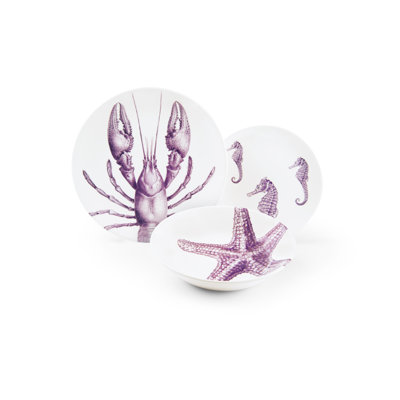 Flore & Faune Piece Ceramic Dinnerware Set