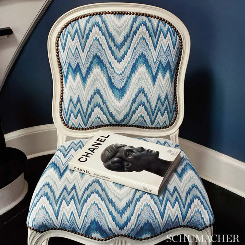 Tissu Valkyrie, Bleu faïence