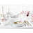 Square 30 Piece Porcelain China Dinnerware Set - Service for 6