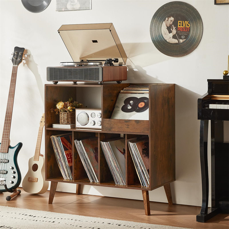 82.6 cm H Media Shelves, Brown