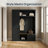 3-in-1 Hall Tree with Overhead Storage Cabinet & Adjustable Shelves | Entryway Coat Rack with 4 Heavy-Duty Hooks, 2 Drawers & Contrasting Bench | Grooved Back Panel Design | Multifunctional Organizer for Mudroom, Hallway, or Living Room-930776450