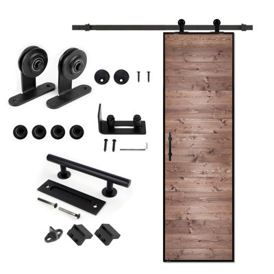 Wood Barn Door with Installation Hardware Kit 84" Height
