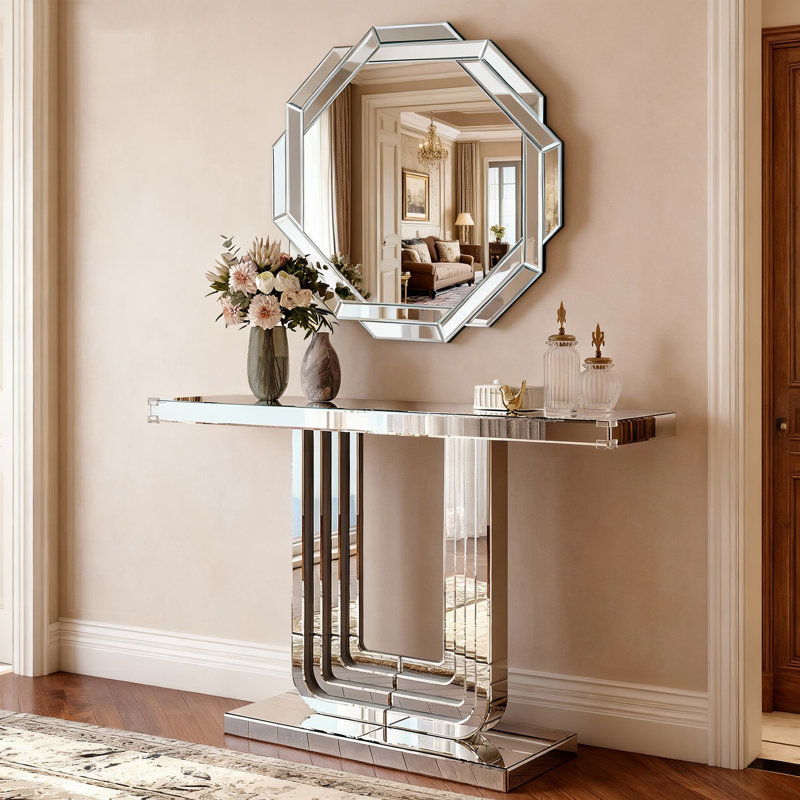 Voss 47" Console Table And Wall Mirror Set