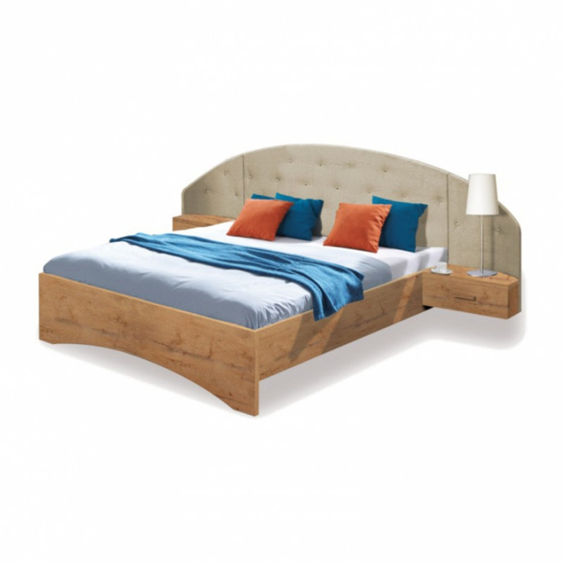 Efkan Upholstered Bed, Brown