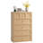 5 Drawers Dresser Cabinet,  Natural, 45 inch Wood Tall Chest of Drawers ,Dresser Organizer-1777715581