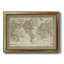 Carte du monde de Mitchell - impression sur toile encadrée