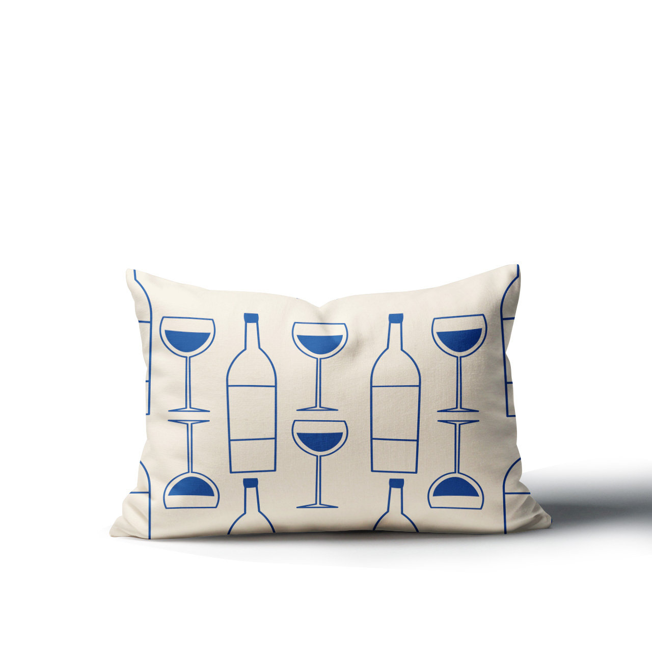 Hyatt Indoor/Outdoor Throw Pillow, 14"H x 20"W, Navy Blue