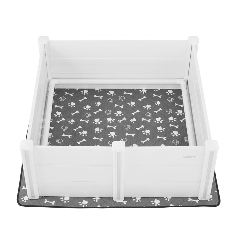 Plastic Exercise Pen With Door, 50cm H x 121.9cm W x 121.9cm D