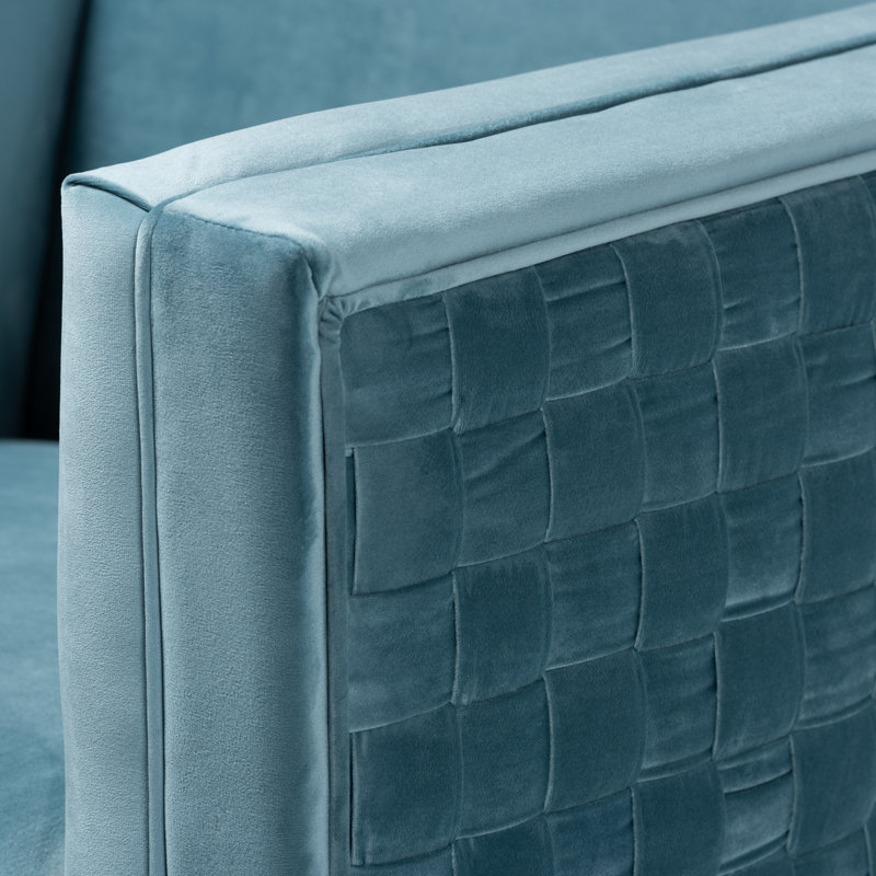 Kova Velvet Armchair, Light Blue