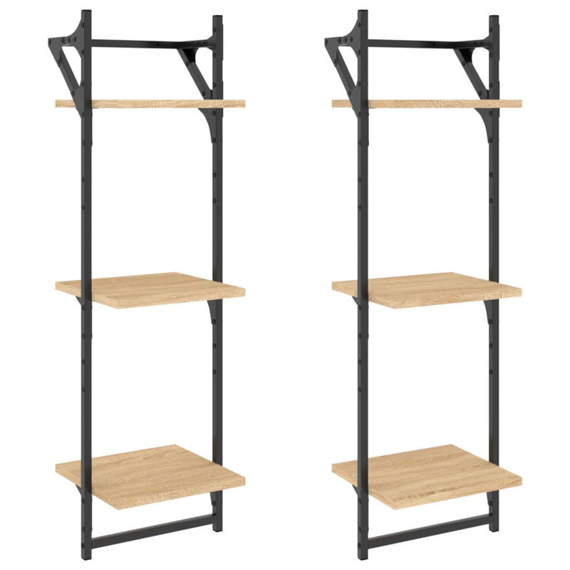 2 Piece Tiered Shelf,  Sonoma Oak