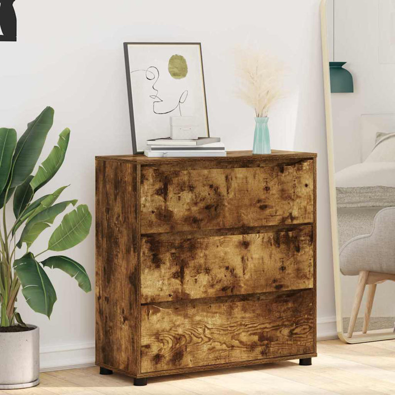 80cm W Chest of Drawers, Smoked Oak
