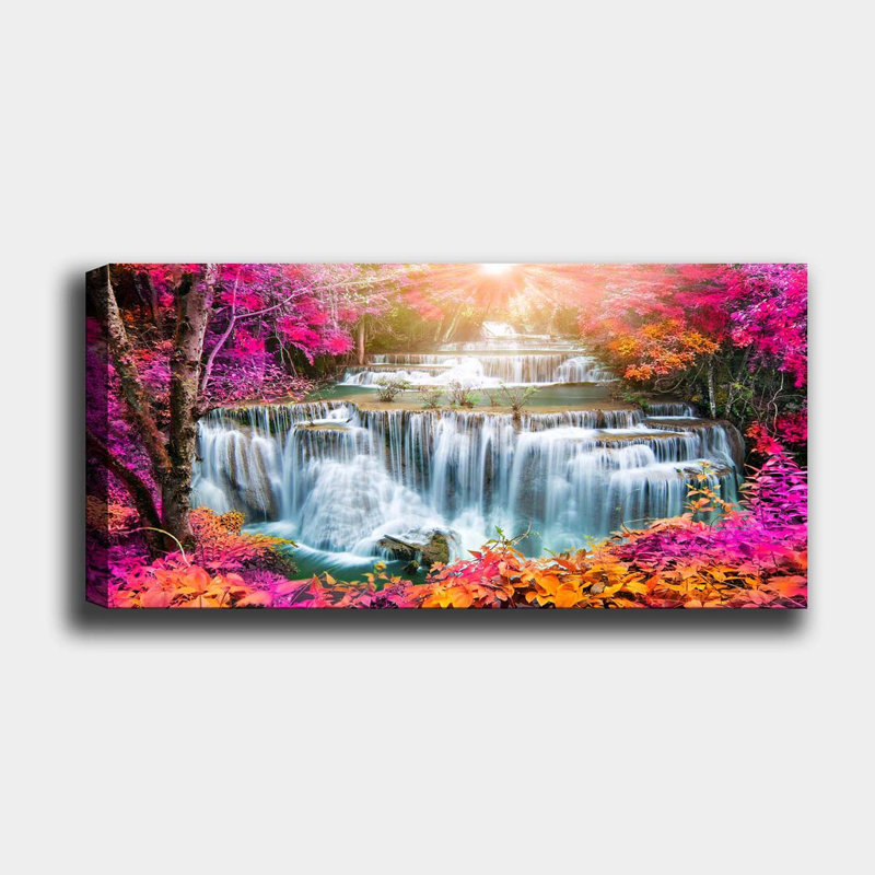 Superbe peinture sur toile décorative, 11,8 po x 31,5 po | 100% toile, encadrée avec un cadre 100% bois (épaisseur: 1,6 po) | Parfait pour la décoration intérieure, le salon et le bureau, élégant et accrocheur