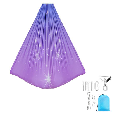 Balançoire sensorielle pour enfants et adultes - Hamac cocon à double couche de compression avec pivot à 360 °, dosette de thérapie intérieure / extérieure réglable