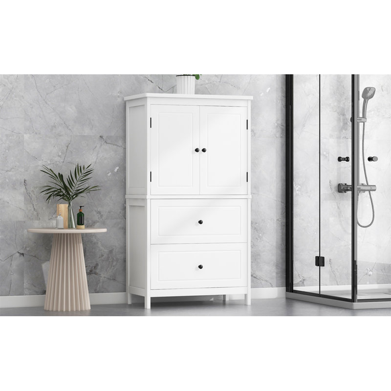 Bathroom Storage Cabinet, White
