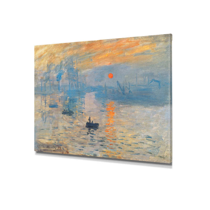 Impression «Lever de soleil sur toile» par Claude Monet, Toile tendue, H 24 po x l 30 po x P 0,75 po