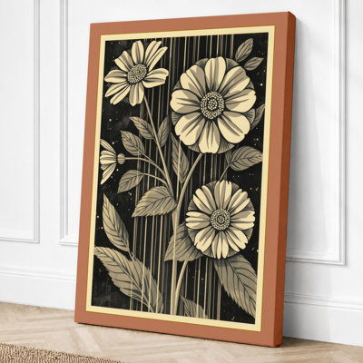 Daisy Study Botanical - Wrapped Canvas