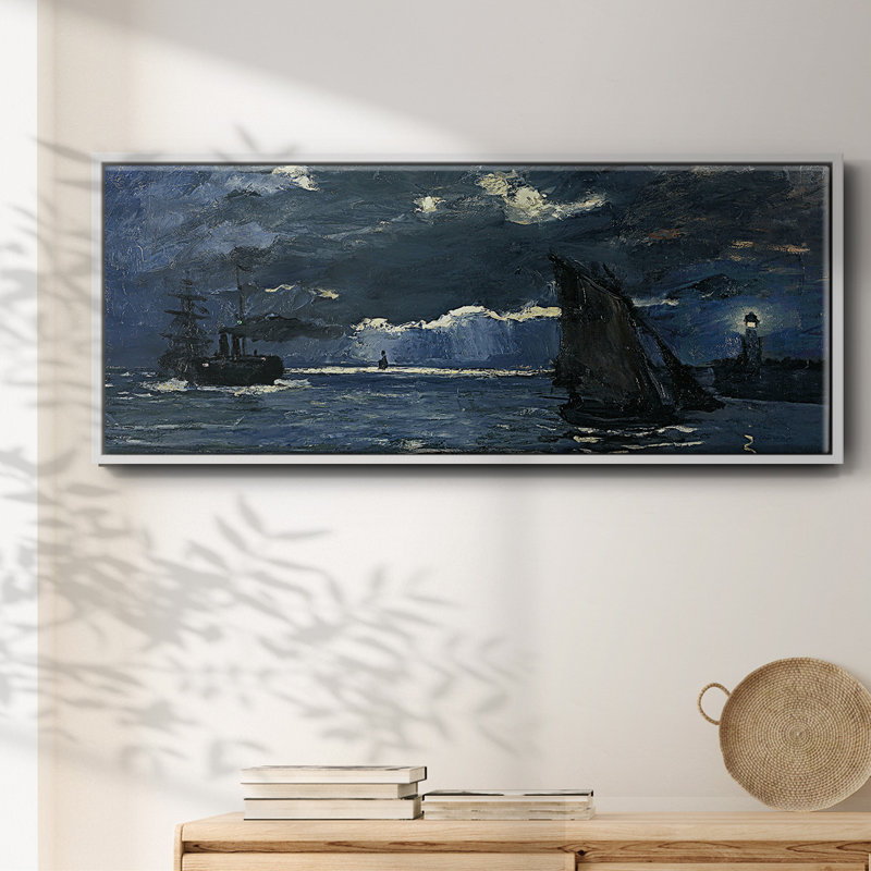 Seascape Night Effect- Framed Canvas