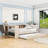 Daybed with Trundle, Storage Shelves and Built-in USB Charging Station-1111795582-1111795580