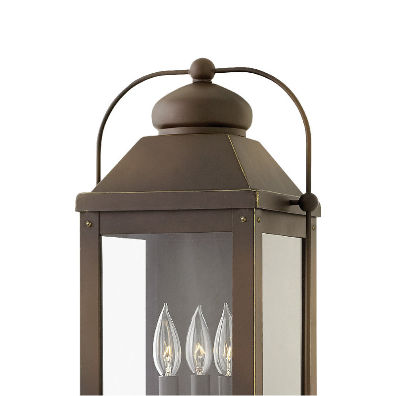 Anchorage 2-Light Outdoor Wall Lantern, 21.5" H x 11" W x 9"" D, Light Oiled Bronze