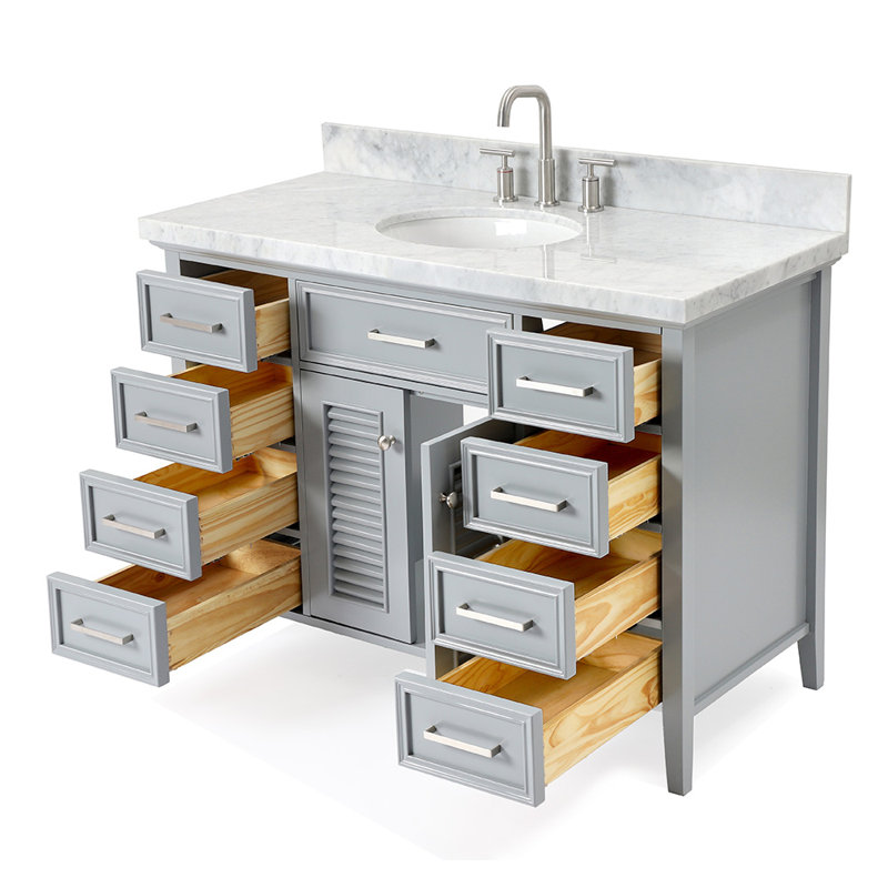 Ensemble de meuble-lavabo simple 49 po Blazier, Gris