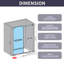 56 à 60 po X 76 po porte de douche coulissante double, 5/16 po verre trempé transparent facile à nettoyer or brossé-103531080