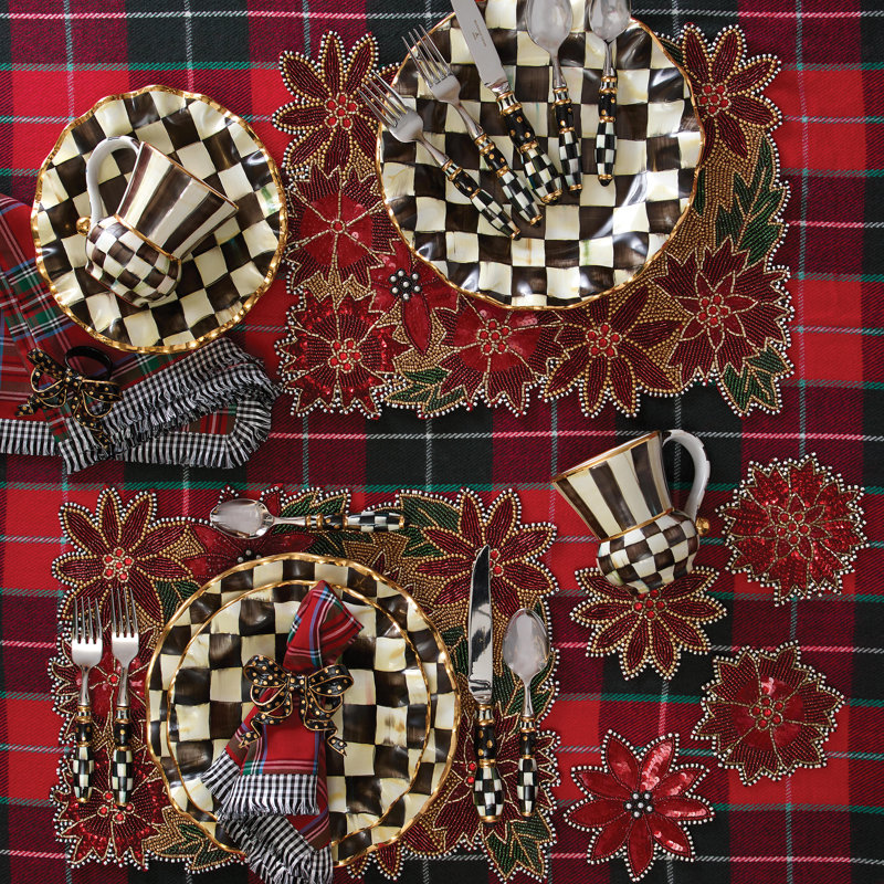 Courtly Check® Ceramic Fluted Dessert Plate