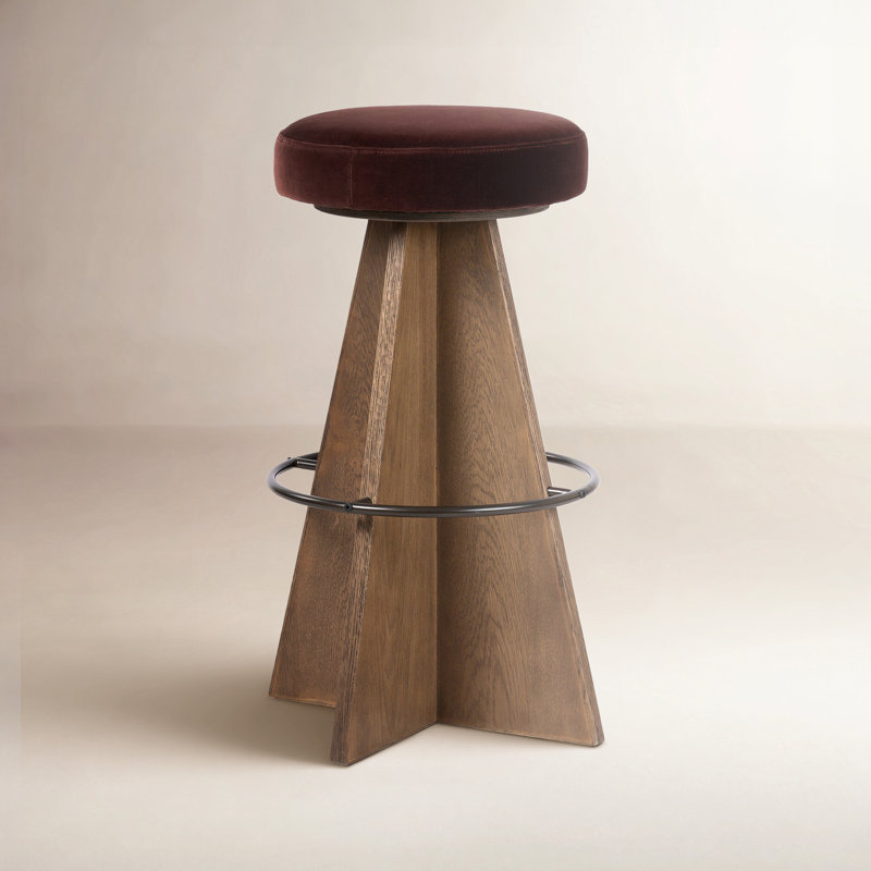 Damon Swivel Stool-Sapphire Khaki-Counter, Brown, Surrey Plum, Bar Stool (31" Seat Height)