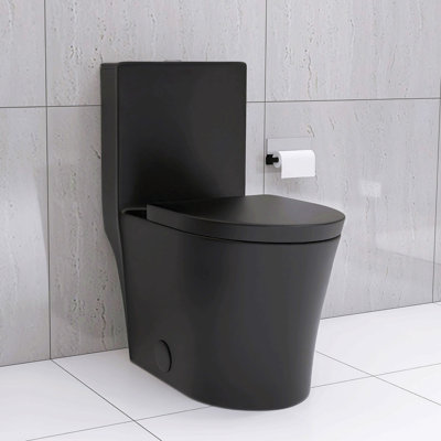 Elongated One Piece Toilet Dual Flush 1.1/1.6 Gpf Water Saving Comfort Seat Height, Map 1000G