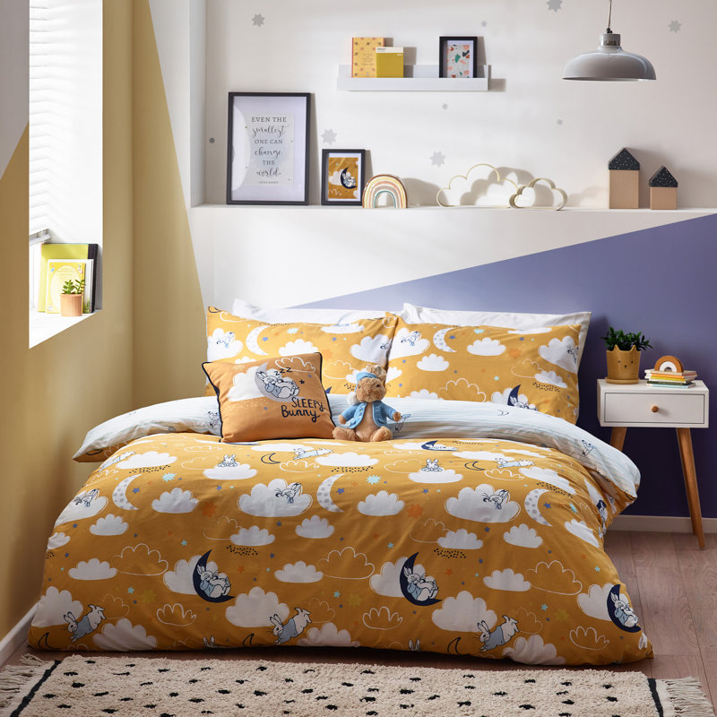 Sleepy Head Peter Rabbit 144 TC, Ochre, Double