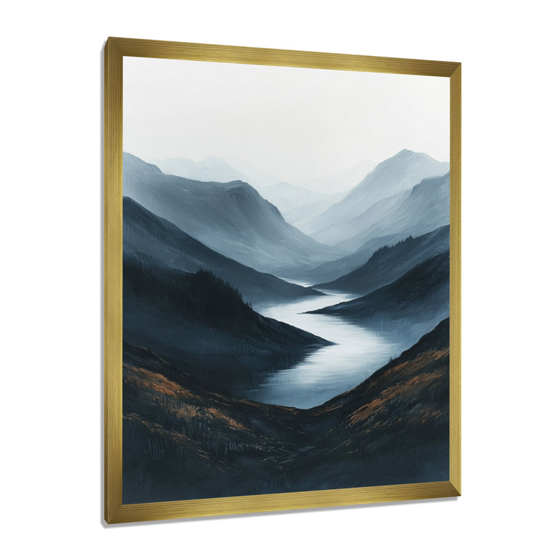 Décoration murale Graedy - Paysages, H 32 po x l 16 po, Picture Framed, Gold