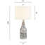 Ensemble de lampes de table décoratives en verre, base en cristal et abat-jour en lin doux, lampe d'appoint à intensité variable pour les espaces de vie intérieurs (sans ampoule incluse)