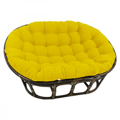 Fauteuil Papasan en polyester touffeté de 63 po de largeur Bocanegra