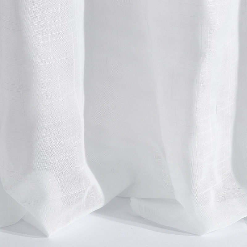 Saegertown Slot Top Semi Sheer Single Curtain
