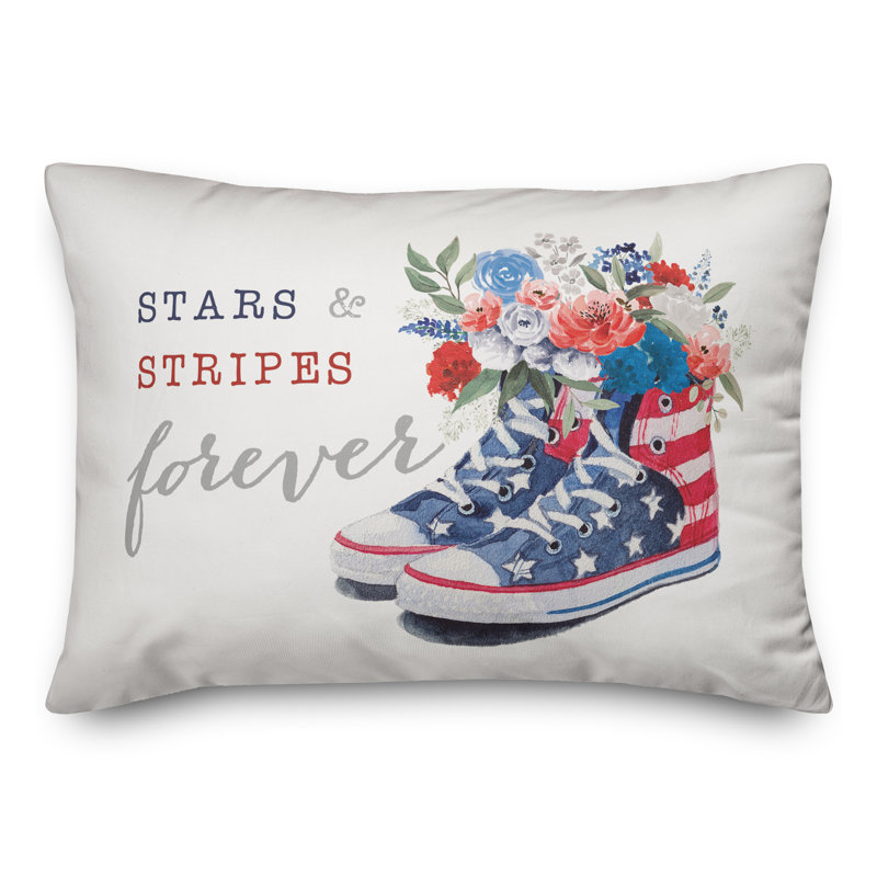 Floral Outdoor Reversible Throw Pillow