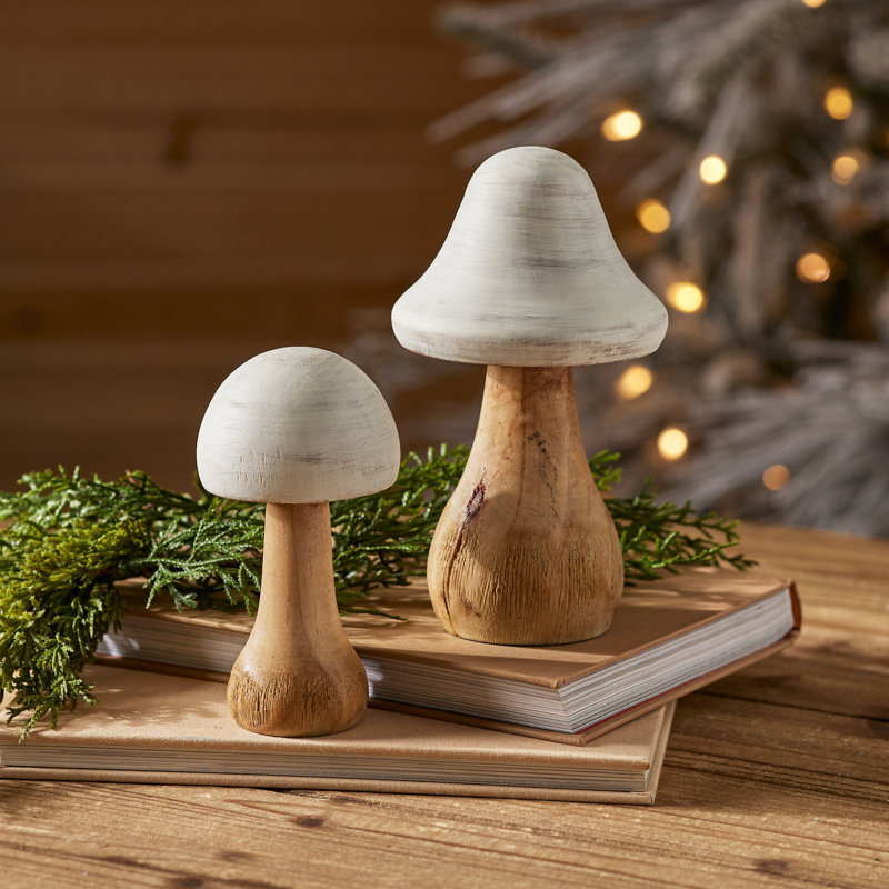 Rustic Wooden Mushroom Décor