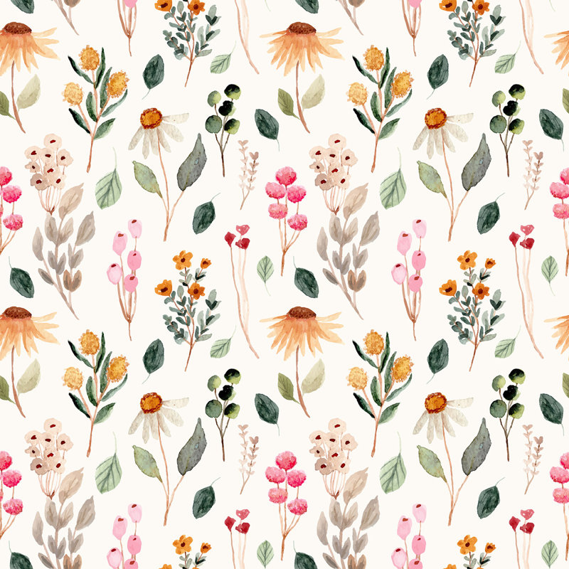 Panneau de papier peint adhésif Little Wildflowers, L 2,08 pi x L 10,42 pi
