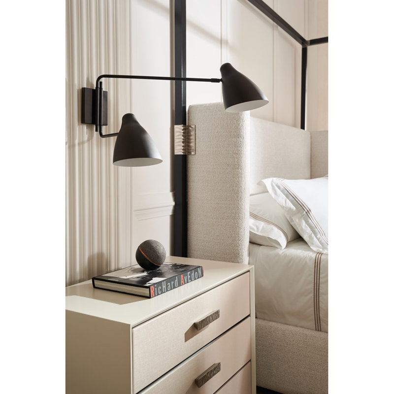Shelter Me Upholstered Wingback Bed, King