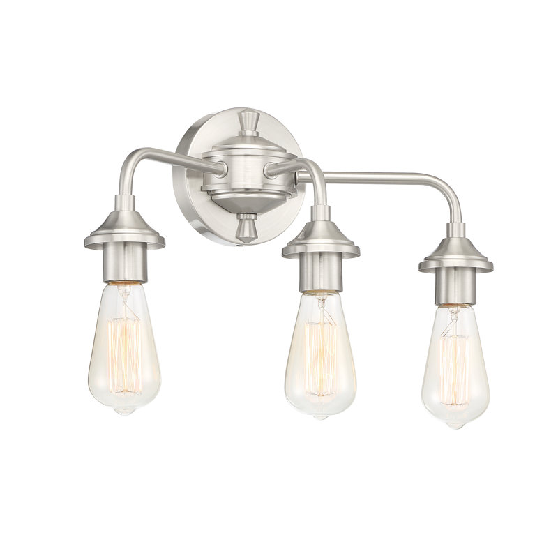 Éclairage pour meuble-lavabo 3 lumières Upney, Nickel poli brossé