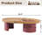 Oval Wood Coffee Table with Storage
