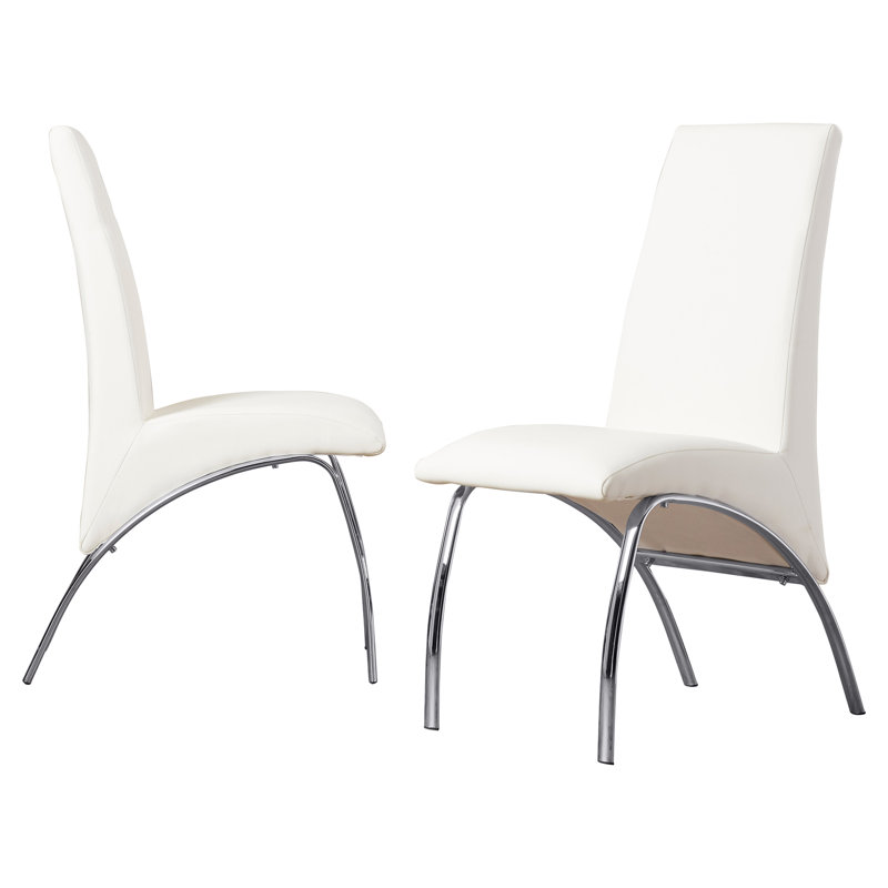 Chaise d'appoint Coetta, Blanc, Doré clair