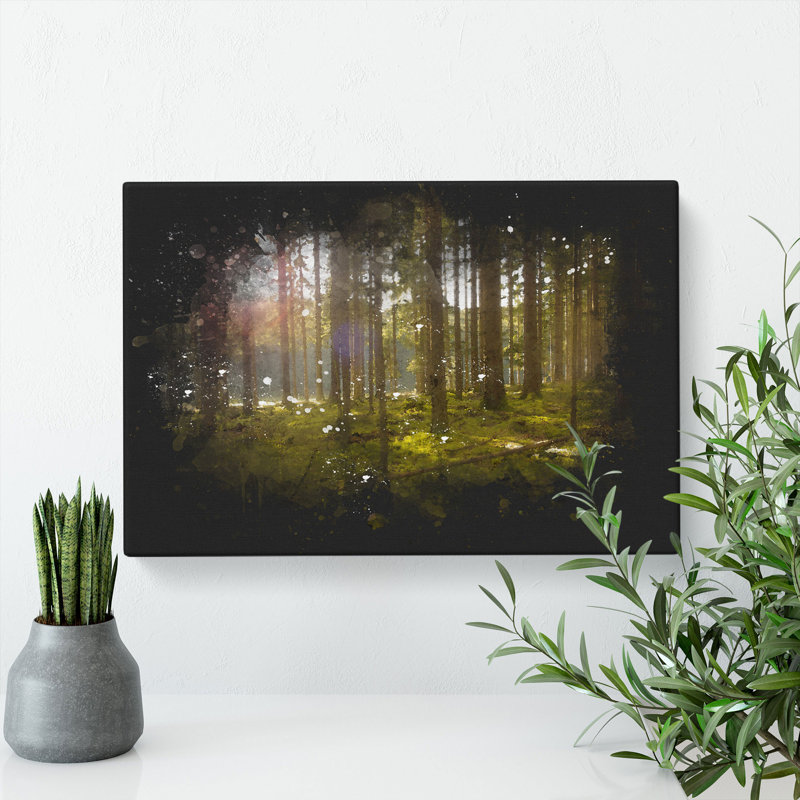 Sunlight Forest Vol.2 Paint Splash - Wrapped Canvas, 35cm H x 50cm W x 3cm D