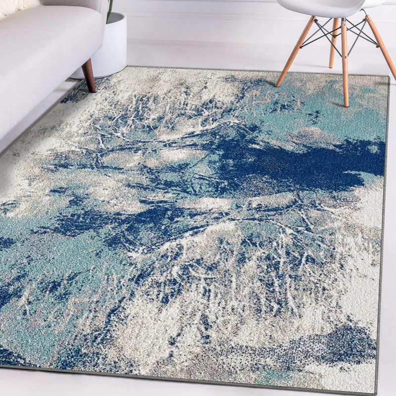 Waymon Performance Abstract Indoor Rug, Rectangle 8' x 10'