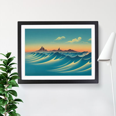 Art Deco Ocean View - Single Picture Frame Print