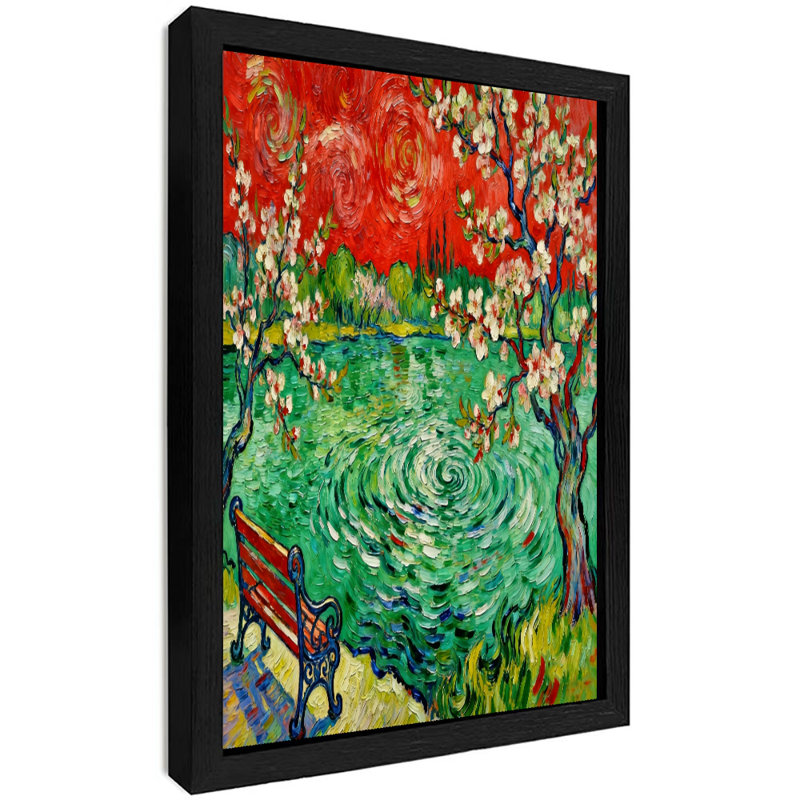 Reproduction d'art encadré noir rétro nuit étoilée, 17" H x 13" W