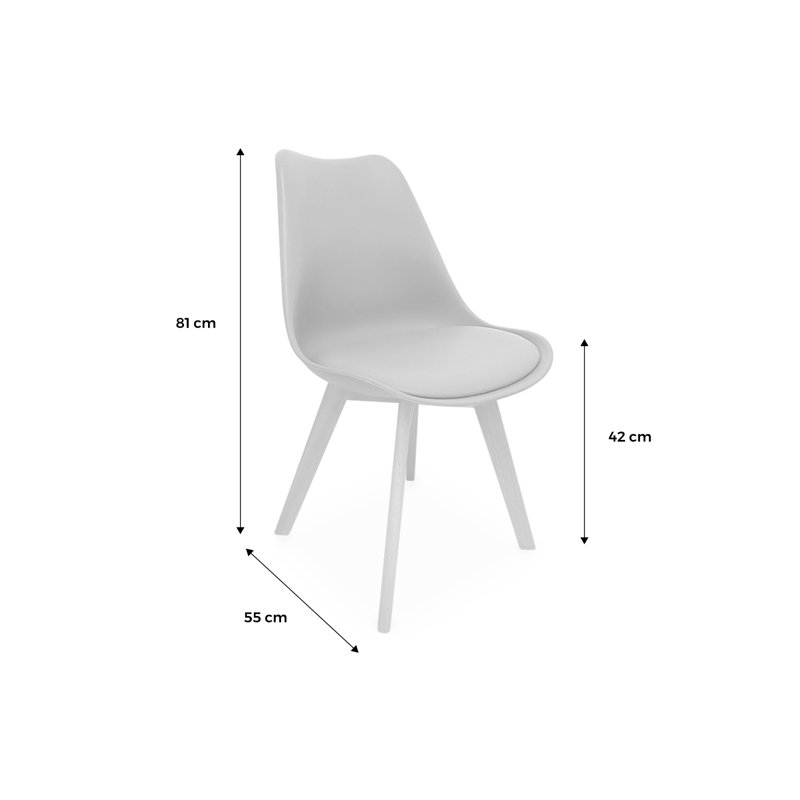 Lewisburg 2 Scandinavian Dining Chairs (Pair), Blue