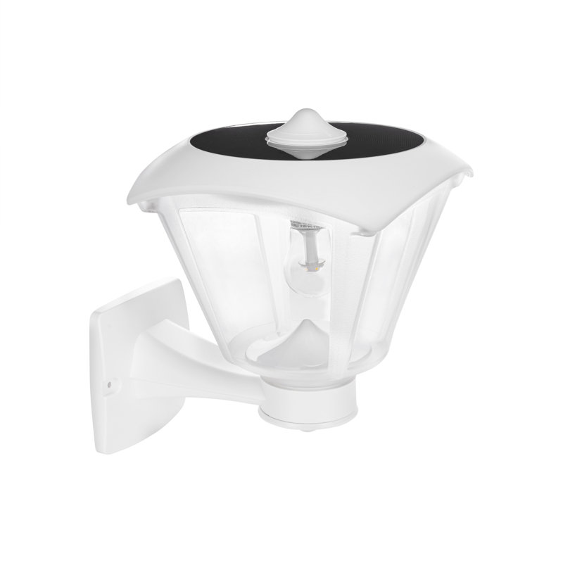 DIY Friendly Haven Solar Light Wall, Pier and 3" Fitter White, White