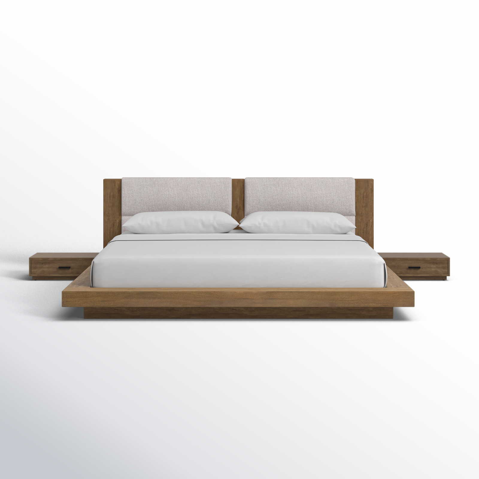 Boushra Bedroom Set, King, Light Walnut